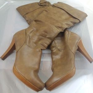 Rampage Brittany Brown Knee-High Boots, sz 8M